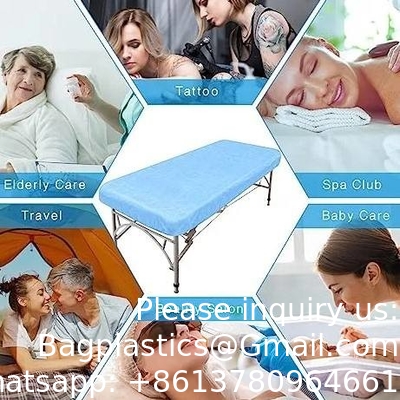 Hoogwaardige blauwe lakens Elastische massage beddekken Wegwerpbedkussens Voor spa tatoeage en schoonheidssalon