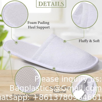 Wegwerpschoenen, SPA-schoenen met gesloten tenen, niet-slip-schoenen, comfortabele, individueel ingepakte gastschoenen