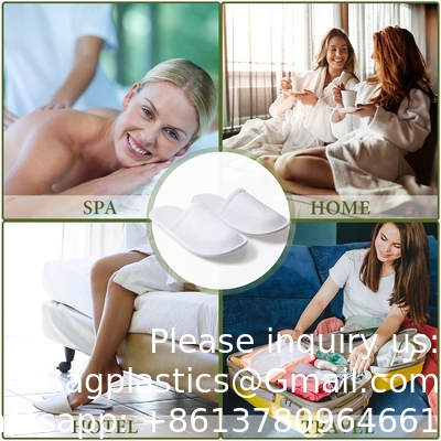 Wegwerpschoenen, SPA-schoenen met gesloten tenen, niet-slip-schoenen, comfortabele, individueel ingepakte gastschoenen