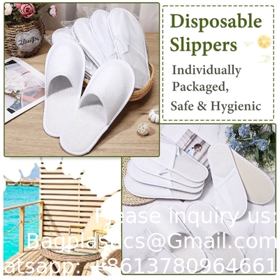 Wegwerpschoenen, SPA-schoenen met gesloten tenen, niet-slip-schoenen, comfortabele, individueel ingepakte gastschoenen