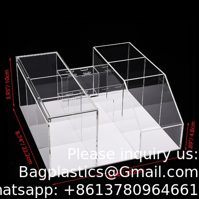 Schoonheidsorganisator, Display Rack Organisator, Clear Makeup Organisator, Oogvelverlenging Voorzieningen opslag Display Box