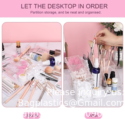 Schoonheidsorganisator, Display Rack Organisator, Clear Makeup Organisator, Oogvelverlenging Voorzieningen opslag Display Box