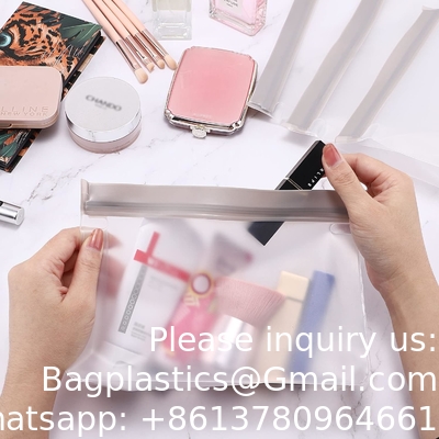Toilettenzakken, zachte plastic reismake-up cosmetische zakken, rits sluitingsontwerp, waterdichte draagbare draagtassen