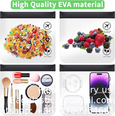 Quart Size Zipper Bags- Drievoudig afgesloten naadlekkeloos helder cosmetisch zakje voor vloeistoffen en make-up- Draagbare reisgrootte