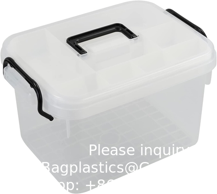 Duidelijke eerste hulppakket container, reis medicijnen opslagdoos met dienblad eerste hulppakket container, Duidelijke organisator doos