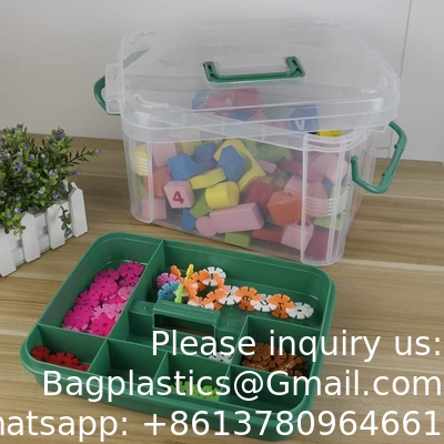 Duidelijke eerste hulppakket container, reis medicijnen opslagdoos met dienblad eerste hulppakket container, Duidelijke organisator doos