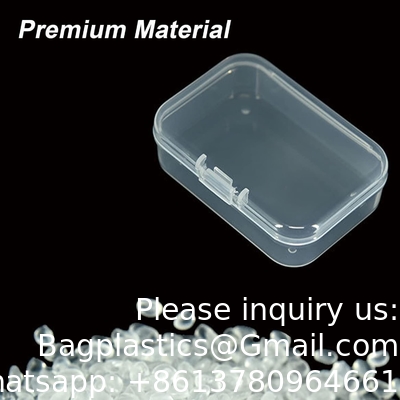 Organisator opslagdoos, rechthoekige lege mini heldere plastic organisator opslagdoos Containers met deksels Kleine artikelen