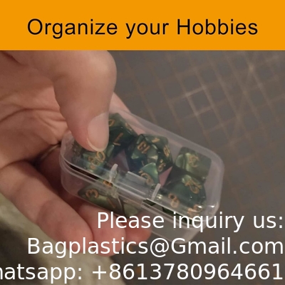 Organisator opslagdoos, rechthoekige lege mini heldere plastic organisator opslagdoos Containers met deksels Kleine artikelen