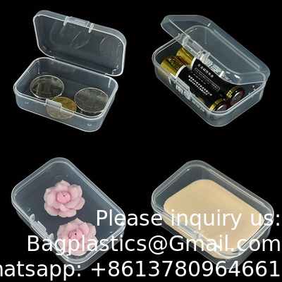 Organisator opslagdoos, rechthoekige lege mini heldere plastic organisator opslagdoos Containers met deksels Kleine artikelen