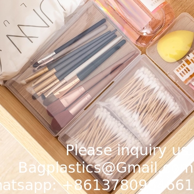 Organisator opslagdoos, rechthoekige lege mini heldere plastic organisator opslagdoos Containers met deksels Kleine artikelen