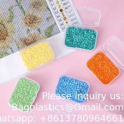 Organisator opslagdoos, rechthoekige lege mini heldere plastic organisator opslagdoos Containers met deksels Kleine artikelen
