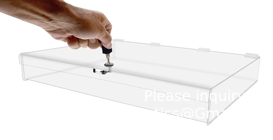 Doorzichtige Acryl Single Lock medische doos met sleutels, 13 &quot;x 6,5&quot; x 5,5 &quot;Medium voor medische opslag van benodigdheden medicijnen