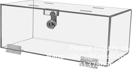 Doorzichtige Acryl Single Lock medische doos met sleutels, 13 &quot;x 6,5&quot; x 5,5 &quot;Medium voor medische opslag van benodigdheden medicijnen