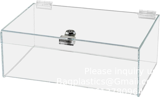 Doorzichtige Acryl Single Lock medische doos met sleutels, 13 &quot;x 6,5&quot; x 5,5 &quot;Medium voor medische opslag van benodigdheden medicijnen