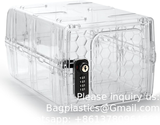 Acryl donatie doos, 9,8 &quot;x 9,8&quot; x 9,8 &quot;grote stembus, suggestie doos met slot - grote commentaar doos - helder geld
