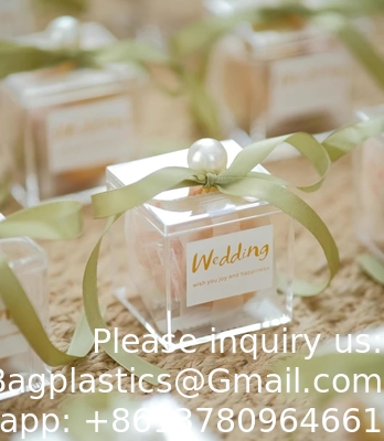 Acryl plastic vierkante kubus kleine doos met deksel decoratieve opslagdozen sieraden display mini container voor thuis snoep
