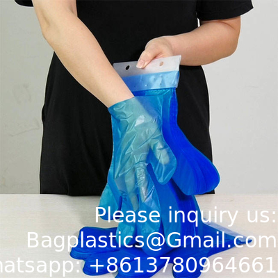 Groothandel CPE TPE LDPE HDPE Polyhandschoenen voor veelzijdige voeding Huishoudelijk werk Schoonmaak Doorzichtig Blauw Of Elke Kleur