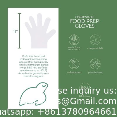 100% composteerbare handschoenen, cornstarchgloves, foodservice wegwerphandschoenen, foodprep kookhandschoenen, milieuvriendelijk