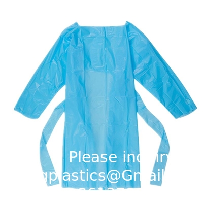 Kleurrijke duurzame plastic keuken schort polyethyleen wegwerp CPE lange mouw schort mannen vrouwen volwassenen schoonmaak