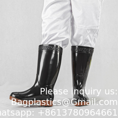 Anti-slip outdoor werk rubberen laarzen hoge hakken standaard Custom logo waterdicht mannen vrouwen pvc regen laarzen visserslaarzen