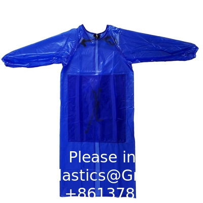 Eco-vriendelijke waterdichte lange mouwen beschermende overalls Custom PVC/TPU schort Eco-vriendelijke voedselverwerkende schort