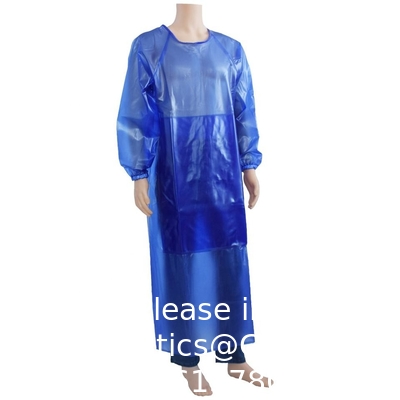 Eco-vriendelijke waterdichte lange mouwen beschermende overalls Custom PVC/TPU schort Eco-vriendelijke voedselverwerkende schort