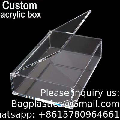 Acryl doos Custom Clear Plexiglass Acrylic Display 5 Side Box Schuifdeksel Poke Poke Mon Card Booster Display