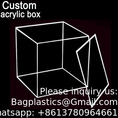 Acryl doos Custom Clear Plexiglass Acrylic Display 5 Side Box Schuifdeksel Poke Poke Mon Card Booster Display