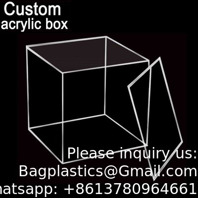 Acryl doos Custom Clear Plexiglass Acrylic Display 5 Side Box Schuifdeksel Poke Poke Mon Card Booster Display