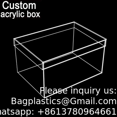 Acryl doos Custom Clear Plexiglass Acrylic Display 5 Side Box Schuifdeksel Poke Poke Mon Card Booster Display
