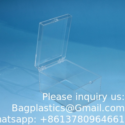 Acryl doos Custom Clear Plexiglass Acrylic Display 5 Side Box Schuifdeksel Poke Poke Mon Card Booster Display
