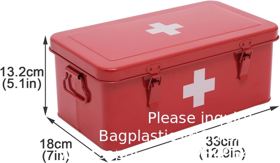 Eerste Hulp Kits Voorzieningen Kooi, Metalen Geneesmiddelenopslag Blik, Eerste Hulp lege doos met veiligheids slot Huis Noodgereedschapset