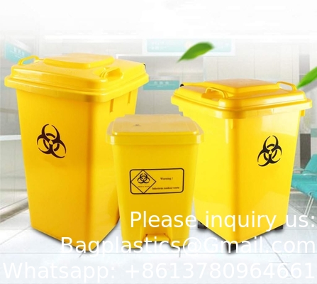 vuilnisbak grote pedaal binnen/buiten vuilnisbakken plastic vuilnisbakken medisch ziekenhuis kliniek afval recycling compostbakken