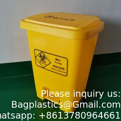 vuilnisbak grote pedaal binnen/buiten vuilnisbakken plastic vuilnisbakken medisch ziekenhuis kliniek afval recycling compostbakken