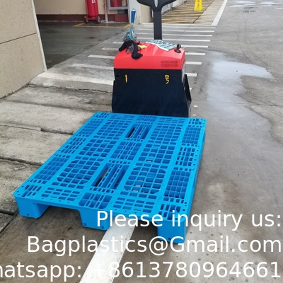 1200*1000 Industriële drie-skids pallets zware Euro HDPE grote stapelbare vierweg aanpassen plastic pallet
