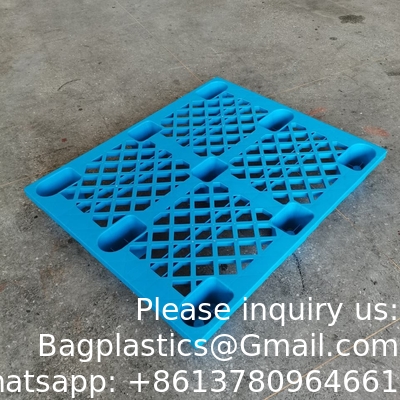 1200*1000 Industriële drie-skids pallets zware Euro HDPE grote stapelbare vierweg aanpassen plastic pallet