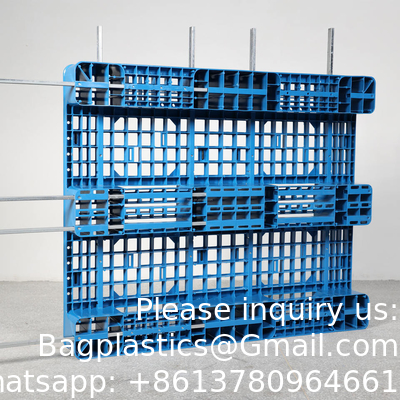 1200*1000 Industriële drie-skids pallets zware Euro HDPE grote stapelbare vierweg aanpassen plastic pallet