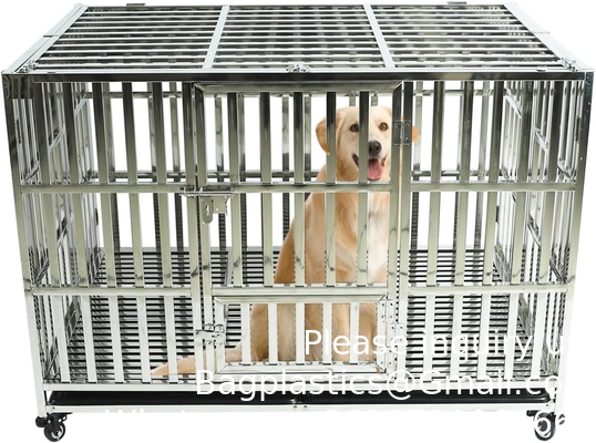 47 inch zware roestvrijstalen hondenkooi hoge angst onverwoestbare en ontsnappingsbestendige hondenkooi kennel voor grote