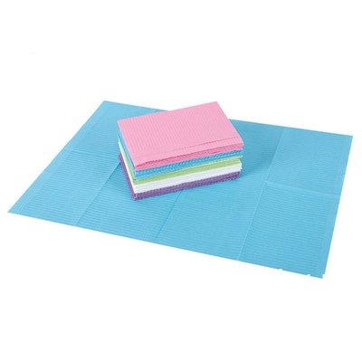 Kleurrijke kwaliteitsbibs 3laag waterdicht absorberend patiënt medisch comfortabel wegwerpbibs