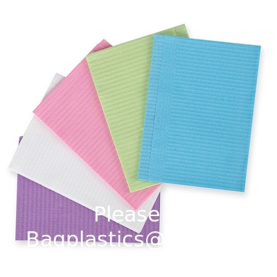 Kleurrijke kwaliteitsbibs 3laag waterdicht absorberend patiënt medisch comfortabel wegwerpbibs