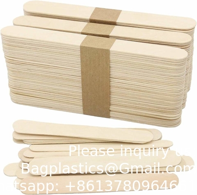 Goedkope medisch gebruik Tong depressors gekleurd wegwerp 6 inch niet-steriele bulk houten tong depressor