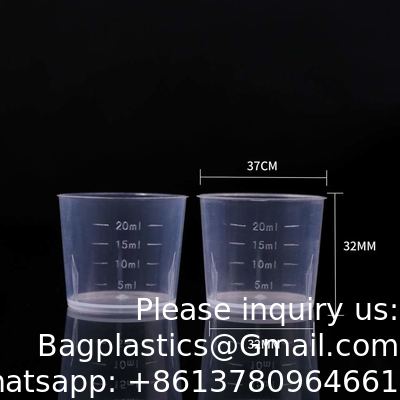 Medicijnbekers Duidelijke Transparante Wegwerpbekers PP Plastic Medicijn Dispenser 10ml 20ml 30ml Liquid Measuring Medicine