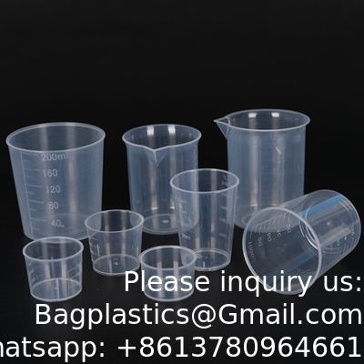 Medicijnbekers Duidelijke Transparante Wegwerpbekers PP Plastic Medicijn Dispenser 10ml 20ml 30ml Liquid Measuring Medicine