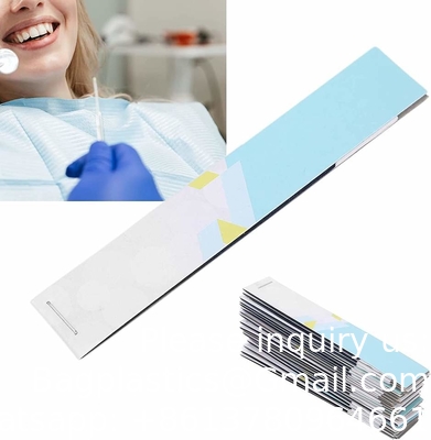Tandheelkundige tandarts Articulatiepapier Blauwe strepen Tandheelkundige laboratoriumproducten Rechte vorm Articulatiepapier Tandheelkundige