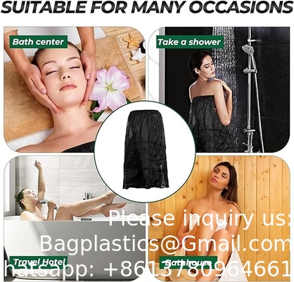 Eenmalig spa-body wrap sauna badrok verstelbare badjas ademende jurken voor vrouwen schoonheidssalon, zonnebaden, tatoeage