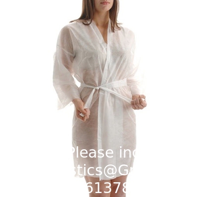 Eenmalige niet-geweven kimono Japan Mannen Vrouwen Kleding PP Materiaal Wit Zwart Kleding Haar Kleding Uniform Voor Massage Nylon