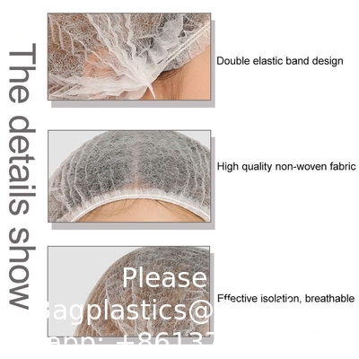 Bouffant Caps Wegwerp Douche Cap Custom Hotel Amenity Bad Spa Hair Cap Waterdicht Wegwerp Witte Hoofd Cap