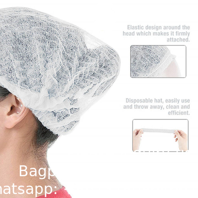Bouffant Caps Wegwerp Douche Cap Custom Hotel Amenity Bad Spa Hair Cap Waterdicht Wegwerp Witte Hoofd Cap
