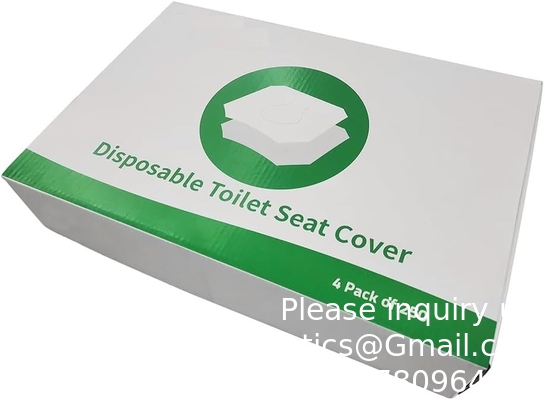 Eenmalige toiletstoelbedekking Flussable en biologisch afbreekbaar papier toiletstoelbedekking voor volwassenen kinderen, geweldig voor hotel