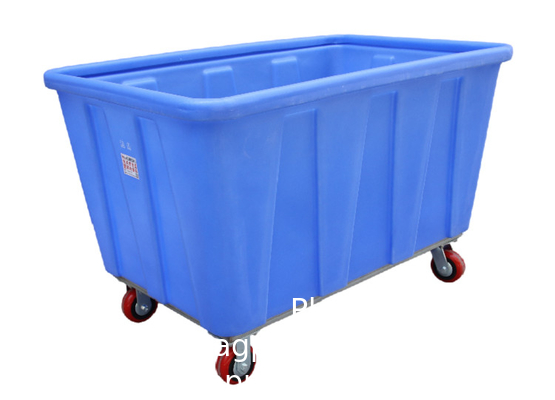 1040x640x1750mm China Manufacturer HDPE Heavy Duty Big Laundry Trolley Voor ziekenhuis Hotel En Plastic Bulk Cage Trolley